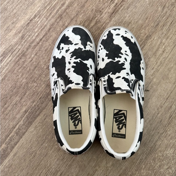 Vans Shoes - Vans Black and White Cow Print Sneakers